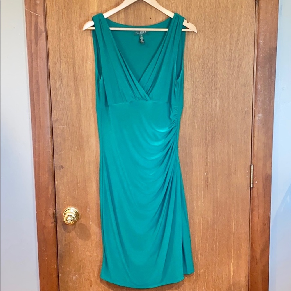 🌿 LAUREN Ralph Lauren green dress size 10
